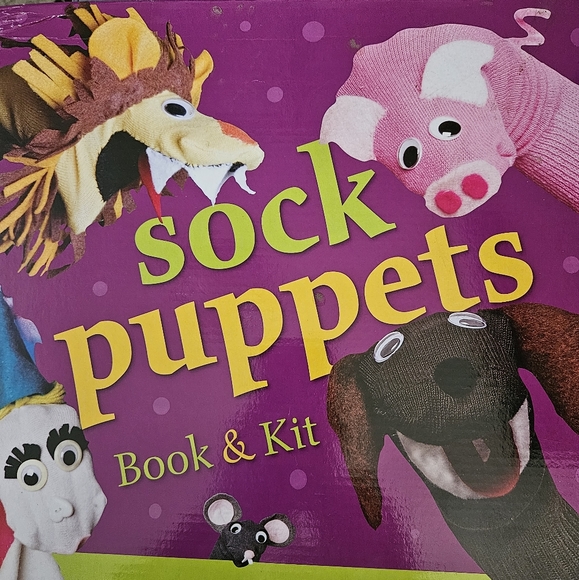 Let's Make Sock Puppets Book & Kit By Mud Puddle Books New - Picture 1 of 4